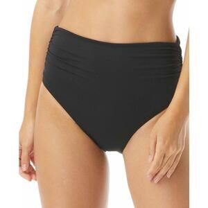 Carmen Marc Valvo Ruched High-Waist Convertible Tummy Control Bikini Bottoms S